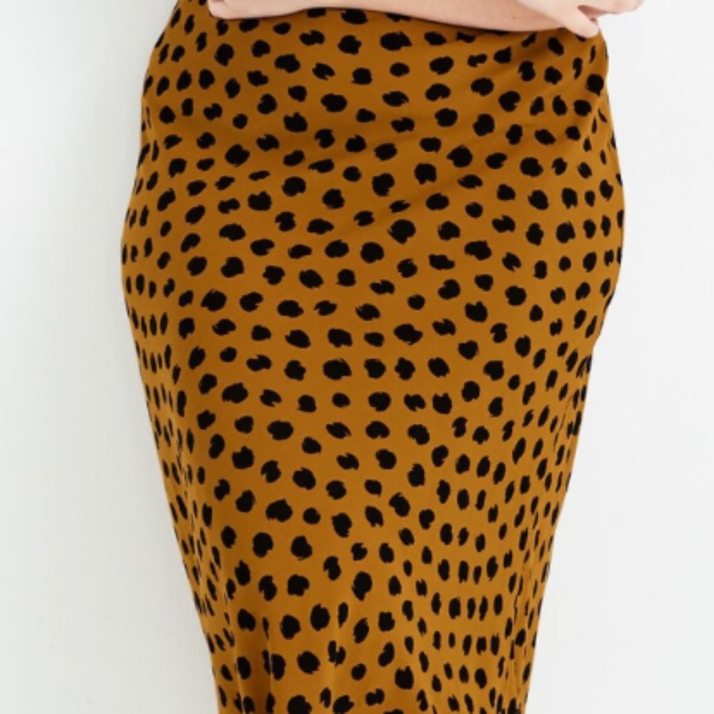 Madewell Midi Slip Skirt in Painted Spots